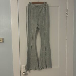 Playboy by PacSun Ribbed Gray Yoga Pants